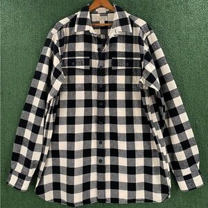 Vintage Y2K LL Bean Chamois Buffalo Plaid Heavyweight Flannel Shirt Mens XL Tall
